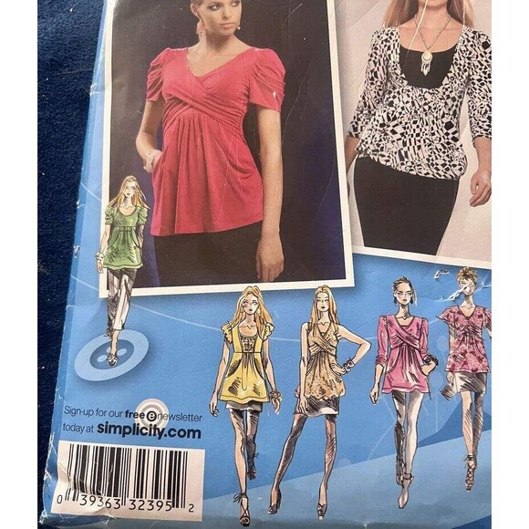 Simplicity Project Runway 2733 Knit Tops Bodice Sleeve Variations 12 14 16 18 20 - Picture 2 of 6